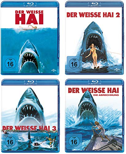 Der weisse Hai 1 + 2 + 3 + 4 Collection | Jaws Quadrilogy im Set (4 Blu-ray)