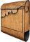 banjado® Design Briefkasten mit Holz 38,5x46,5x13cm & 2 Schlüssel - Briefkasten Stahl schwarz mit Zeitungsfach pulverbeschichtet - Postkasten A4 Einwurf inkl. Montagematerial
