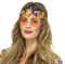 NET TOYS Hippie Sonnenbrille John Lennon Hippiebrille orange 70er Jahre Retrobrille Runde Flower Power Brille
