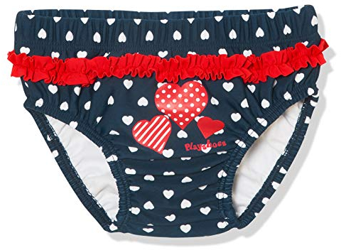 Playshoes UV-Schutz Windelhose Unisex Kinder Badehose Schwimmhose Badebekleidung, Herzen, 74/80