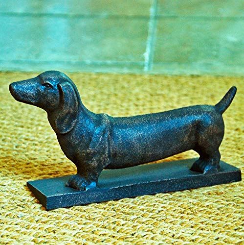 Bowley & Jackson Cast iron dachshund sausage dog doorstop