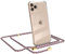 EAZY CASE Handykette kompatibel mit iPhone 11 Pro Max Handyhülle mit Umhängeband, Handykordel mit Schutzhülle, Silikonhülle, Hülle mit Band, Kette mit Hülle für Smartphone, Bordeaux Camouflage