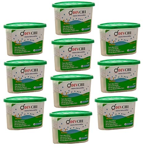 Luftentfeuchter 10 x 500 ml, für den Innenbereich, geeignet für Stoppen von Feuchtigkeit,10er-Pack