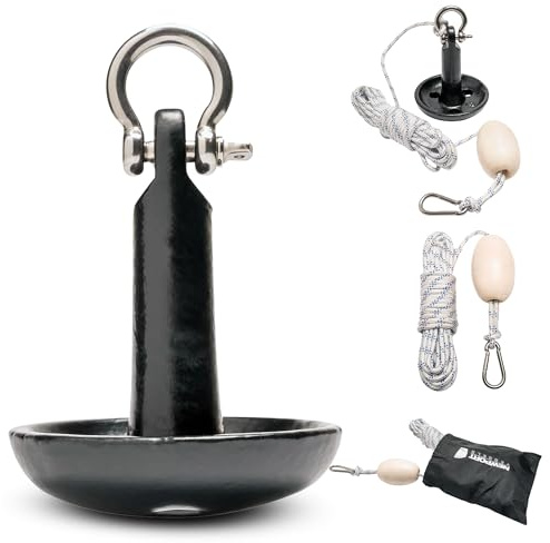 Newport Vessels Premium Mushroom Anchor Kit w/Bag, Rope, Bouy, & Stainless Hardware