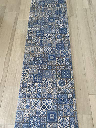 Alfombra de vinilo para pasillo, varios modelos de casa, cocina, salón, se vende por medio metro o a medida (modelo 4)