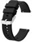BISONSTRAP Cinturino 22mm, Cinturini per Orologio in Silicone a Sgancio Rapido per Uomo Donna (Nero,Fibbia Argento)