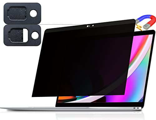 Privacy Screen Macbook Pro 13 Inch(2016-2022, M1, M2)/Macbook Air 13 In(2018-2021, M1), Magnetic Removable Anti Blue Light Glare Filter Privacy Screen Protector With Camera Cover for Mac 13In Laptop