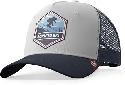 The Indian Face Unisex Born to Ski Baseball Kappe, Blanc, One Size