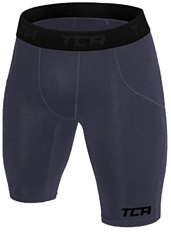 TCA Boys' SuperThermal Compression Base Layer Thermal Under Shorts - Graphite, 10-12 Years