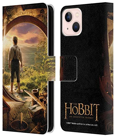 Head Case Designs Offizielle The Hobbit An Unexpected Journey Hobbit in der Tür Schluessel Kunst Leder-Wallet-Hülle Kompatibel mit Apple iPhone 13