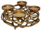 Goldbach Adventskranz 30cm aus Aluminium Gold Deko Windlicht Advent Weihnachten Alu