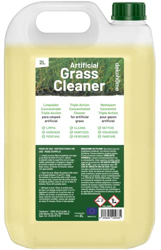 Dekohome Higienizador Césped Artificial, Concentrado, Triple acción: Limpia, Higieniza y Perfuma, 2L