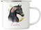 Kiddle-Design Pferde Emaille Tasse Personalisiert Mädchen Kindertasse Becher Kinder Pony Pferdemädchen Geschenk Namenstasse Namen Pferdemotiv