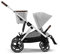 Cybex Poussette Double Gazelle S - Châssis Silver et Siège Lava Grey, grau