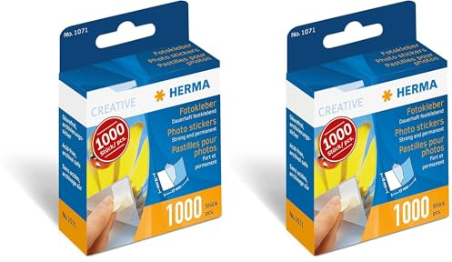 HERMA Photo Stickers, 12mm x 17mm, 1000pcs (Pack of 2)