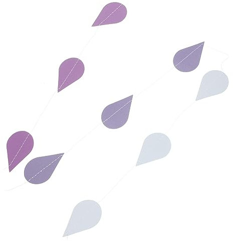 BESPORTBLE 4 Saiten Regentropfen-Latte-Ornament Ammer Regentropfen-Banner Parteibanner Papier Party-girlanden-dekor Hängender Regentropfen-Streamer Perlenpapier Baby Wassertropfen Garnierung