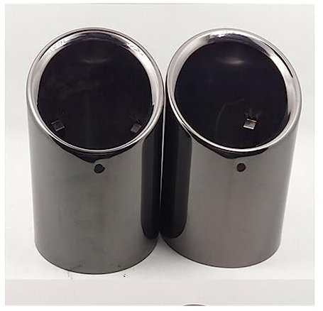 Auspuffblende Blenden Für Mazda CX-5 Cx 5 Cx5 Kf 2012 2013 2014 2015 2016 2017 2018 2019 Edelstahl Auspuffspitze Endrohr Schalldämpfer Endrohrblenden (Größe : Schwarz)