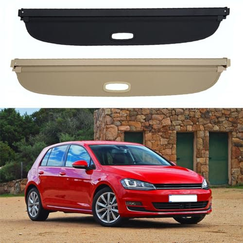ZUMAHA Auto Einziehbarer Laderaumabdeckung Kofferraum Cargo Cover für Volkswagen VW Golf 7 MK7 2013-2019 Kofferraumabdeckung Rollo Schutz Innere Zubehör,Blackstyle