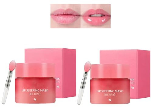 Gokame Sleeping Lip Mask - Lippenschlafmaske - Lip Sleeping Care Special Mask Care Moisture Korean Lip Balm Smooth - Lip Sleeping Mask - Suitable for Dry Chapped Peeling Cracked Lips (2bottles)