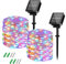 Solar Lights Outdoor Garden Waterproof,LED Solar Powered Fairy Lights, 8 Modes Copper Wire Solar Lights for Patio Yard Party Christmas (Multi-Coloured, 2pack-30m)