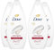 Dove Body Wash 0% Sulfate SLES for Women Made with Naturally Derived Cleansers and Plant Based Moisturiseres Gently Cleanses for Softer and Smoother Skin, 225ml (4 Pack, Velvet Glow)