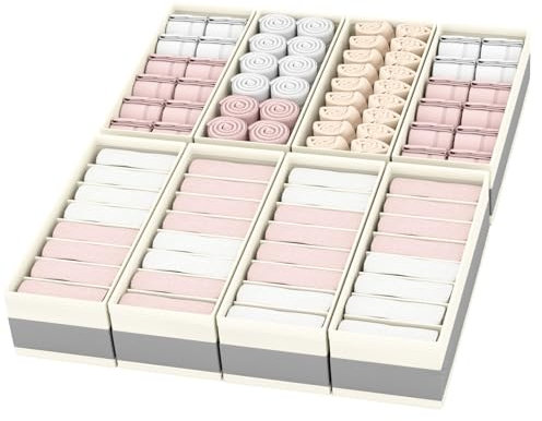 VERONLY Organizaer Schublade Unterwäsche Pax Organizer Faltbare Kleiderschrank Organizer Stoff Schublade mit Grundplatten für Hemnes Kommode, Unterwäsche, Socken, Krawatten,Schal, Handtuch