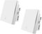 ZigBee Smart Light Switch, Work with Alexa Google Home, Pushbutton Switch with Backlight, Neutral Wire Required, Zigbee Hub Required (1way-2pack)