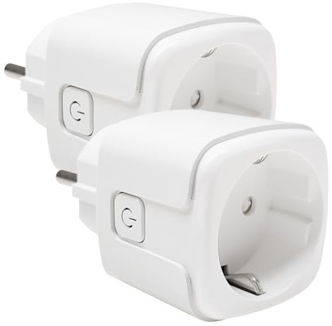 LED ATOMANT Pack 2x Enchufe Inteligente ZigBee, Requiere HUB Zigbee, Medidor de Consumo, Programable con Temporizador, Control Remoto por Voz, Compatible con Altavoces Alexa