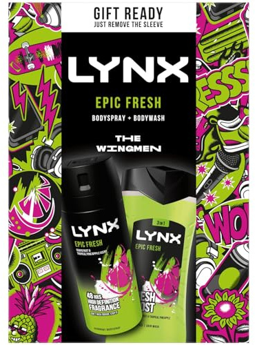 Epic Fresh Duo Set 2pk - Stay fresh and clean throughout the day with Lync's Epic Fresh Duo Set - 1 x 150ml Grapefruit & Spicy Cardamom Body Spray, 225ml Grapefruit & Tropical Pineapple Body Wash