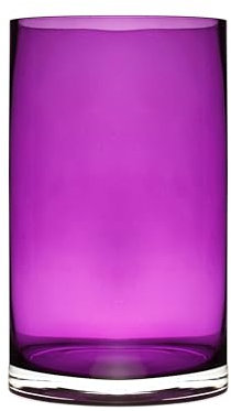 Vaso cilindrico in vetro colorato - Colori assortiti - Misure diam. 12,5 cm altezza 20 cm