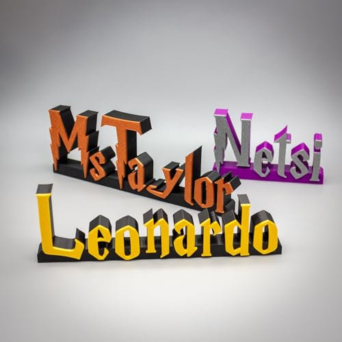 Custom Wizard Name Plate, Teacher Sign, Desk Name Plaque, Personalised Gift, Magic Name Plate, Custom Color Name