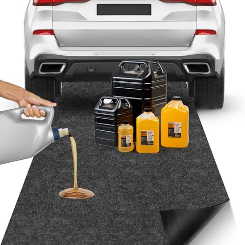 Tapis Anti-Déversement D'huile,100 * 200cm Tapis de Récupération D'huile Cuttable,Tapis Moto Tapis d'établi,Tapis F'huile pour Garage,Envers imperméable,Tapis d'atelier pour Huile
