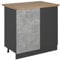 Vicco Armario de Esquina R-Line, Hormigón, 86 cm, ET Roble