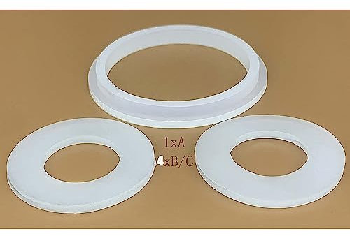3Pcs Verbindungsstück Dichtungen Unterlegscheiben für Lay Z Lazy Spa Gummidichtung Set A/B/C Kupplungsdichtungen Verbindungsstück Dichtungen Dichtungen (White)
