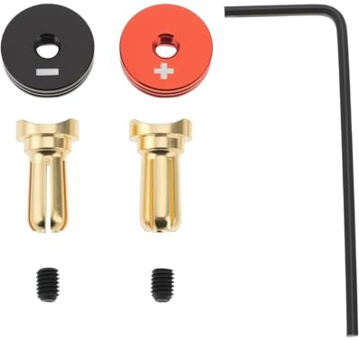 VGOL Lot de 2 Connecteurs à Fiches de 5 Mm pour Modèles de Voitures à Chenilles RC Camions Tout-Terrain Tournevis électrique Pièces de Mise à Niveau
