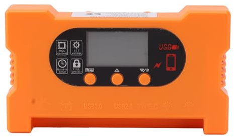 Nutriess Solar Ladung Controller Dual USB Typ C Schnelle Ladung 80A 12 V 24 V Batterie Ladegetragetes effizientes Design für Außenenergie -Lösungen (70a)