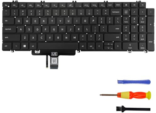 Para Dell Latitude 5520 5521 5530 Precision 3560 3561 3580 3581 P104F con teclado retroiluminado (EE.UU., retroiluminación)