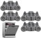 Dishwasher Rack Wheels - Durables Clips-On Rollers, Rust-Resistant Support Frame | Effortless Slide Movement with Strong Steel Core, Quick Install Wheel Set for Broken Lower Dish Tray Repairs