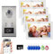 Sistema di videocitofono a 4 fili per appartamento,2/3/4/6/8/10/12 unità 7 pollici monitor 1080P Kit citofono,3 in 1 sblocco,movimento rilevato per villa,Tuya (1 Campanell+ 4 Monitor)