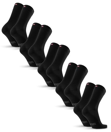 DANISH ENDURANCE Merino Socken mit Knopfsystem, Atmungsaktiv, 3 & 5 Paar | Merino Wollsocken mit Knopfsystem, Warm & Geruchshemmend, für Alltag, Büro & Business, Unisex
