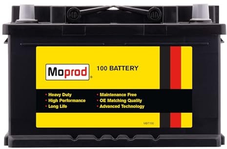 Moprod 100 Group 100 12 V Car Battery – High CCA, OEM-Quality, AGM Start-Stop Compatible, 3-Year Warranty, black, 90ah