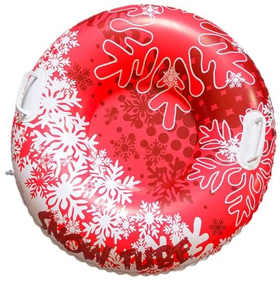 Snow Tube Schlitten | aufblasbarer Schlitten für Erwachsene und | 80 cm Outdoor-Rutsche mit 2 Griffen für Park Garten Skating Ski