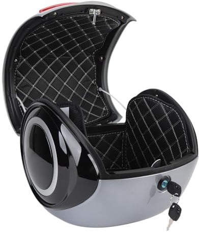 Motorrad -Top -Hülle, 32L Motorrad Kofferraum Roller Schwanzkasten Heck Top Kiste, Universal Travel Storage Carrier Hülle für Helmgepäck (Grey)