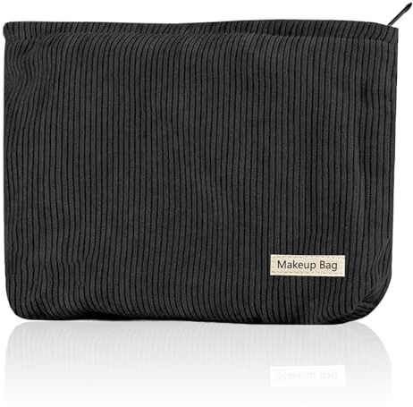 Kosmetiktasche, Kulturtasche Damen, Kulturbeutel Groß (Schwarz)