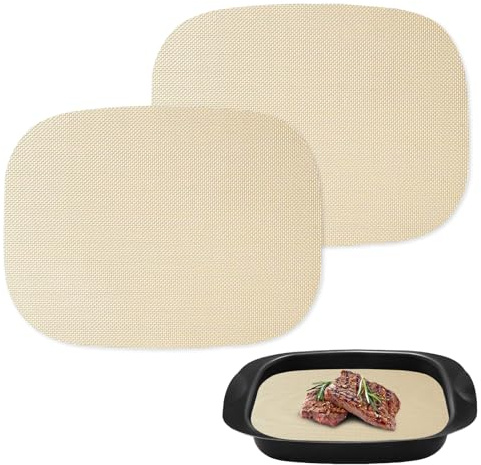2 Stück Backpapier Wiederverwendbar, 28.5x21.5cm,für Thermomix TM7 Varoma,Backfolie Wiederverwendbar,Spülmaschinengeeignet, Zubehör für TM7 Varoma