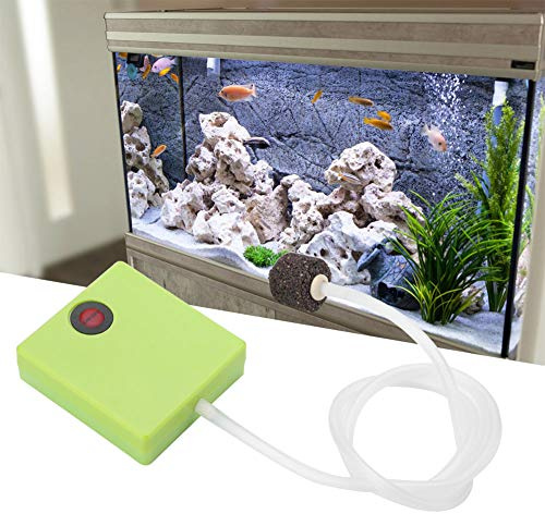 Generic Fish Tank Air Pump Compact Battery Operated Aerator Oxygen for Transporting Fish 80-100L Aquarium Green 2 Pack
