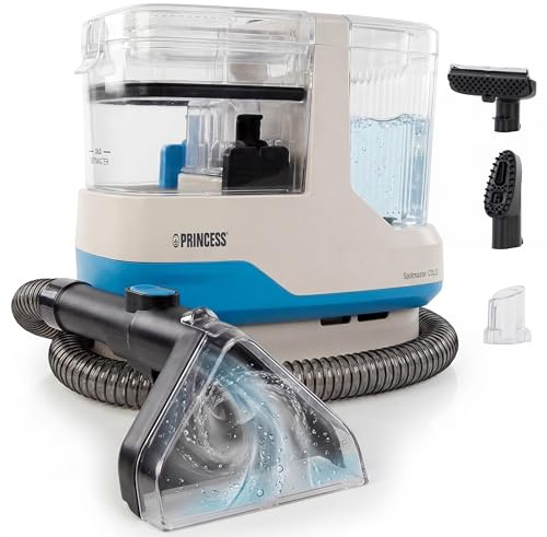 Princess Spot Master Cold Fleckenreiniger, 600 W Leistung, 1100 ml Frischwassertank, Kompakt und Leicht, Für Teppiche und Polster, 01.332013.01.001
