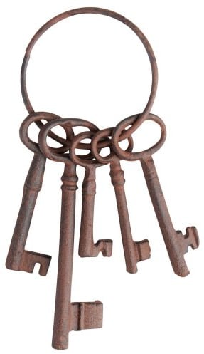 Esschert Design Schlüsselbund, braun, 8.9 x 4.3 x 22.5, DB53