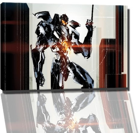 Dark pacific rim Bild auf Leinwand -- 60x40 cm fertig gerahmte Kunstdruckbilder als Wandbild - Billiger als Ölbild oder Gemälde - KEIN Poster oder Plakat