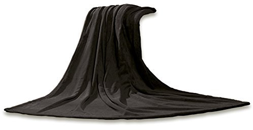 Gözze - Wohn- und Kuscheldecke, Memphis, Hohes Stoffgewicht 300 g/m², 150 x 200 cm - Schwarz